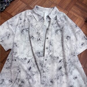 lululemon athletica Gray Button Down Shirt